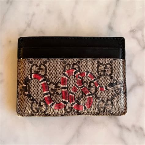 gucci kingsnake card case|Gucci kingsnake print.